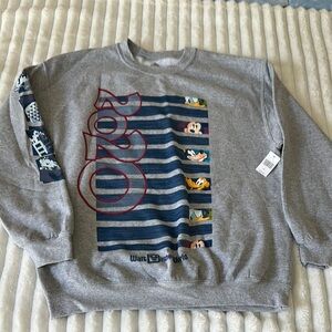 Walt Disney World Gray Crewneck NWT